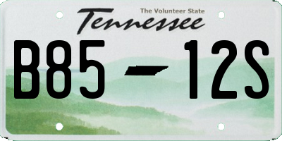 TN license plate B8512S