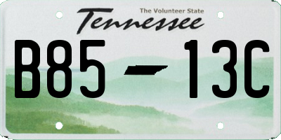 TN license plate B8513C