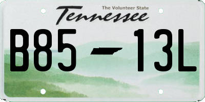 TN license plate B8513L