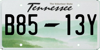 TN license plate B8513Y