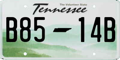 TN license plate B8514B