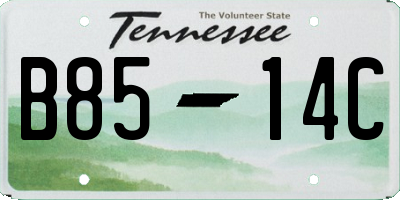 TN license plate B8514C