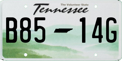 TN license plate B8514G