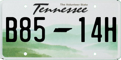 TN license plate B8514H