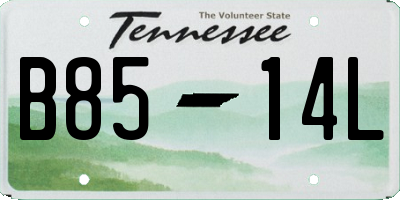 TN license plate B8514L