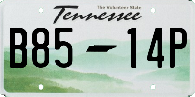 TN license plate B8514P