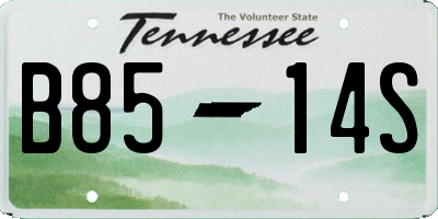 TN license plate B8514S