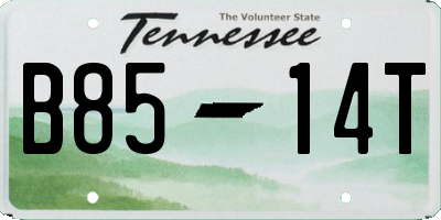 TN license plate B8514T