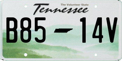 TN license plate B8514V