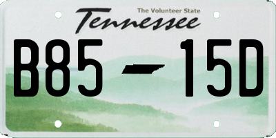 TN license plate B8515D