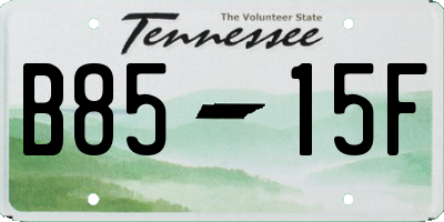 TN license plate B8515F