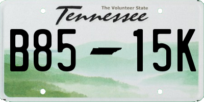 TN license plate B8515K