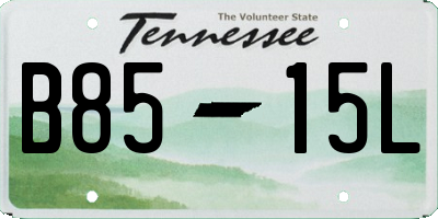 TN license plate B8515L
