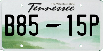 TN license plate B8515P