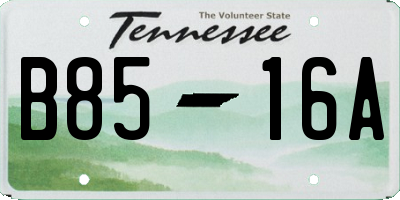TN license plate B8516A