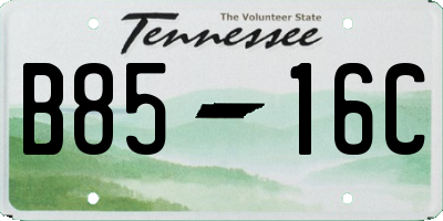 TN license plate B8516C