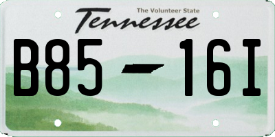 TN license plate B8516I