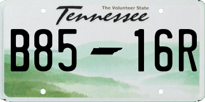 TN license plate B8516R