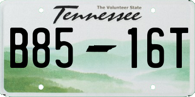 TN license plate B8516T