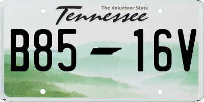 TN license plate B8516V