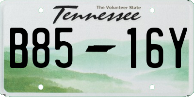 TN license plate B8516Y