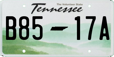 TN license plate B8517A