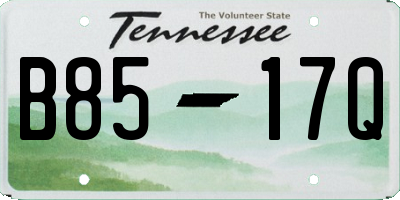 TN license plate B8517Q