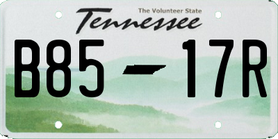 TN license plate B8517R