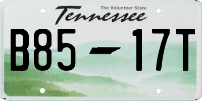 TN license plate B8517T