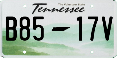 TN license plate B8517V
