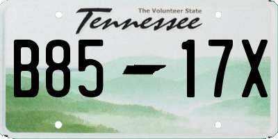 TN license plate B8517X