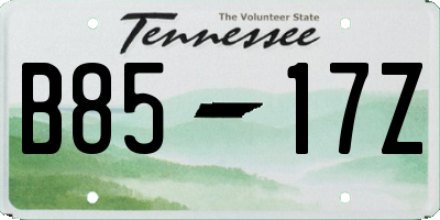 TN license plate B8517Z