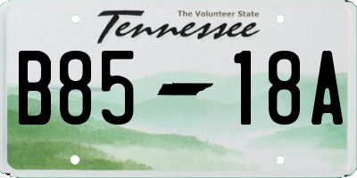 TN license plate B8518A