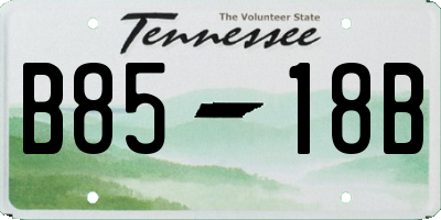 TN license plate B8518B