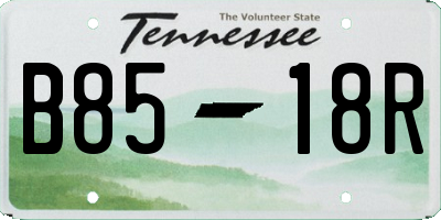TN license plate B8518R