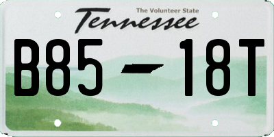 TN license plate B8518T