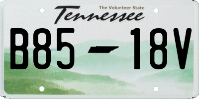 TN license plate B8518V