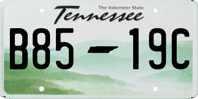 TN license plate B8519C