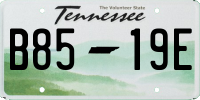 TN license plate B8519E