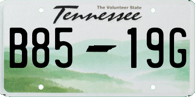TN license plate B8519G