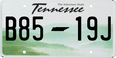 TN license plate B8519J