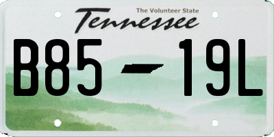 TN license plate B8519L