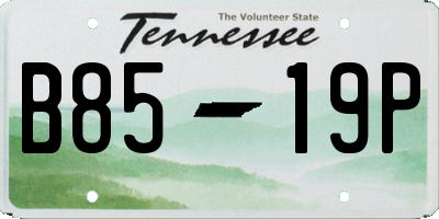 TN license plate B8519P