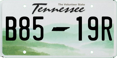 TN license plate B8519R