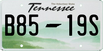 TN license plate B8519S