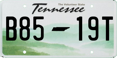 TN license plate B8519T