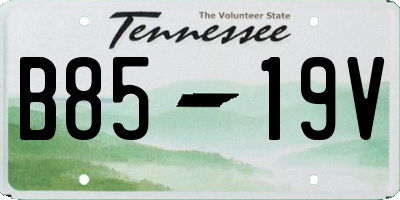 TN license plate B8519V