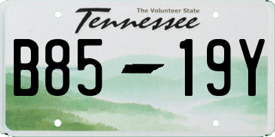 TN license plate B8519Y
