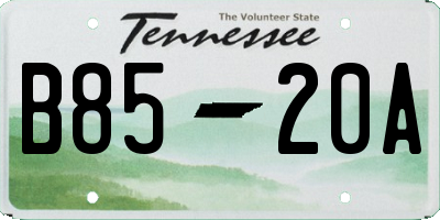 TN license plate B8520A