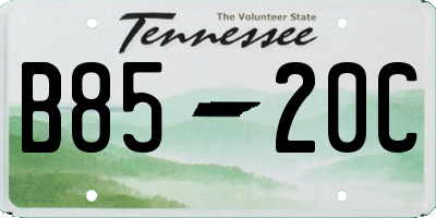 TN license plate B8520C